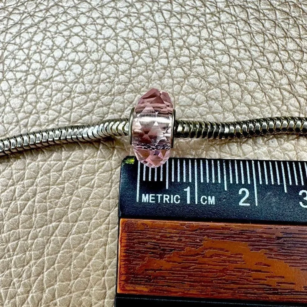 Helzberg Diamonds - Light Pink Glass Stone Charm